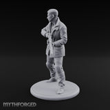 Rifle Sweeping Human Resistance Fighter Miniature for Dungeons and Dragons, Pathfinder or other TTRPGs