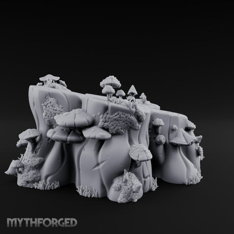 Ring-Grained Fungus-Smothered Forest Stump Miniature for Dungeons and Dragons, Pathfinder or other TTRPGs