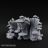 Ring-Grained Fungus-Smothered Forest Stump Miniature for Dungeons and Dragons, Pathfinder or other TTRPGs