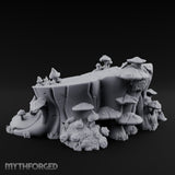 Ring-Grained Fungus-Smothered Forest Stump Miniature for Dungeons and Dragons, Pathfinder or other TTRPGs