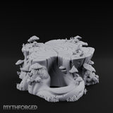 Ring-Grained Fungus-Smothered Forest Stump Miniature for Dungeons and Dragons, Pathfinder or other TTRPGs
