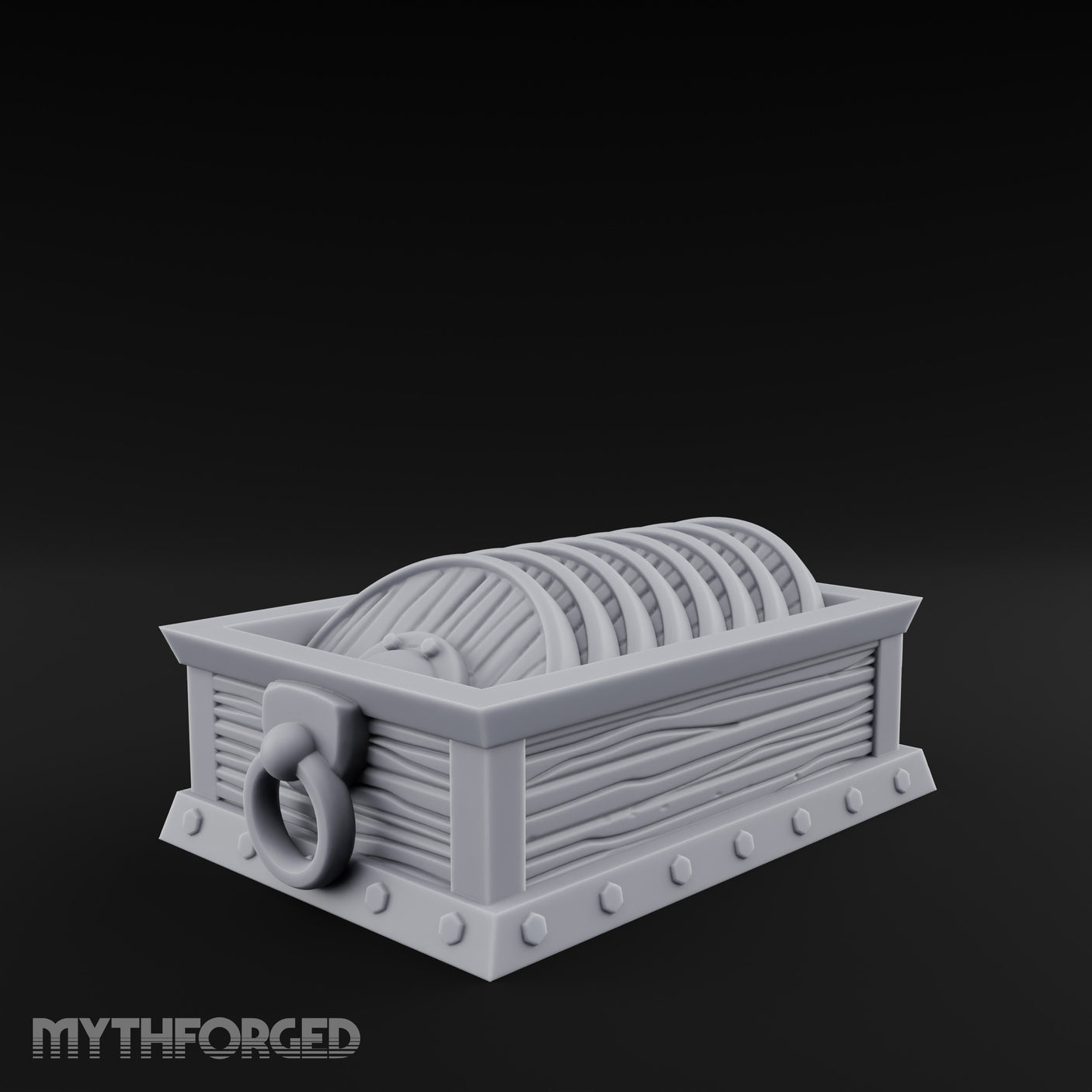 Ring-Handled Rivet-Footed Rope Storage Crate