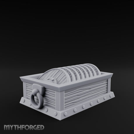 Ring-Handled Rivet-Footed Rope Storage Crate
