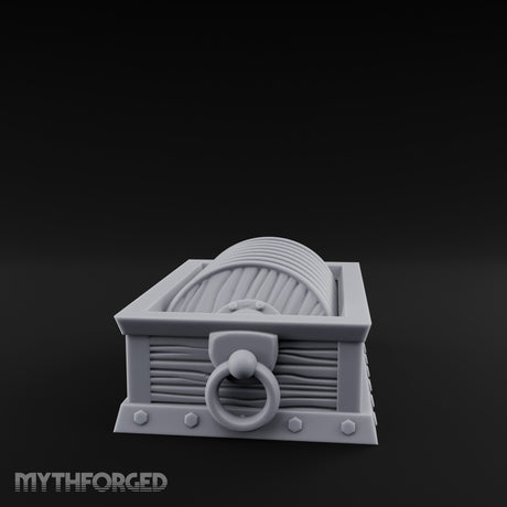 Ring-Handled Rivet-Footed Rope Storage Crate gallery 2
