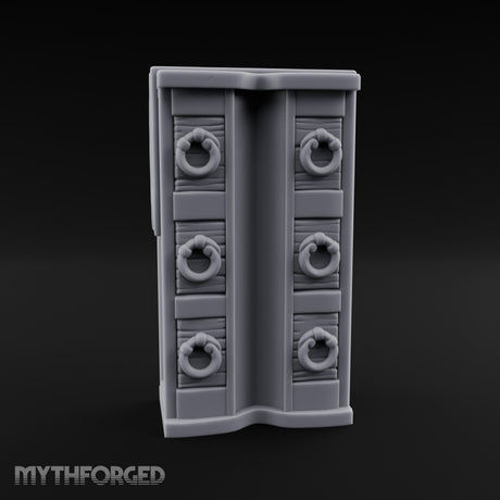 Ring-Handled Six-Drawer Noble Dresser Miniature for Dungeons and Dragons, Pathfinder or other TTRPGs