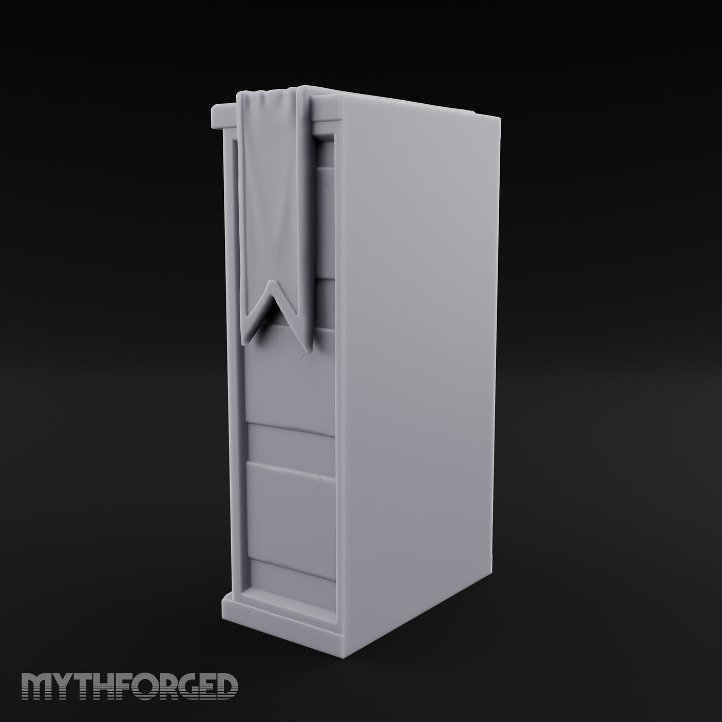 Ring-Handled Six-Drawer Noble Dresser Miniature for Dungeons and Dragons, Pathfinder or other TTRPGs