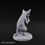 Ring Inspecting Tabaxi Familiar Miniature for Dungeons and Dragons, Pathfinder or other TTRPGs