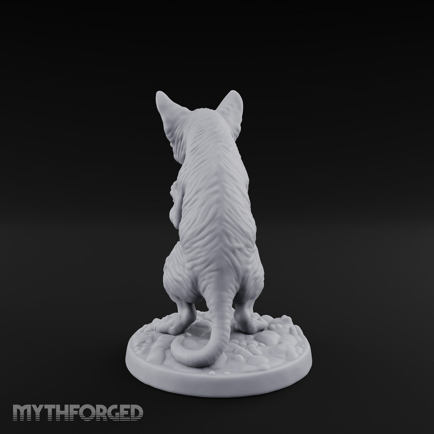 Ring Inspecting Tabaxi Familiar Miniature for Dungeons and Dragons, Pathfinder or other TTRPGs