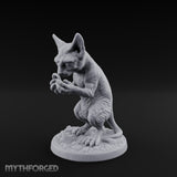 Ring Inspecting Tabaxi Familiar Miniature for Dungeons and Dragons, Pathfinder or other TTRPGs