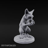 Ring Inspecting Tabaxi Familiar Miniature for Dungeons and Dragons, Pathfinder or other TTRPGs