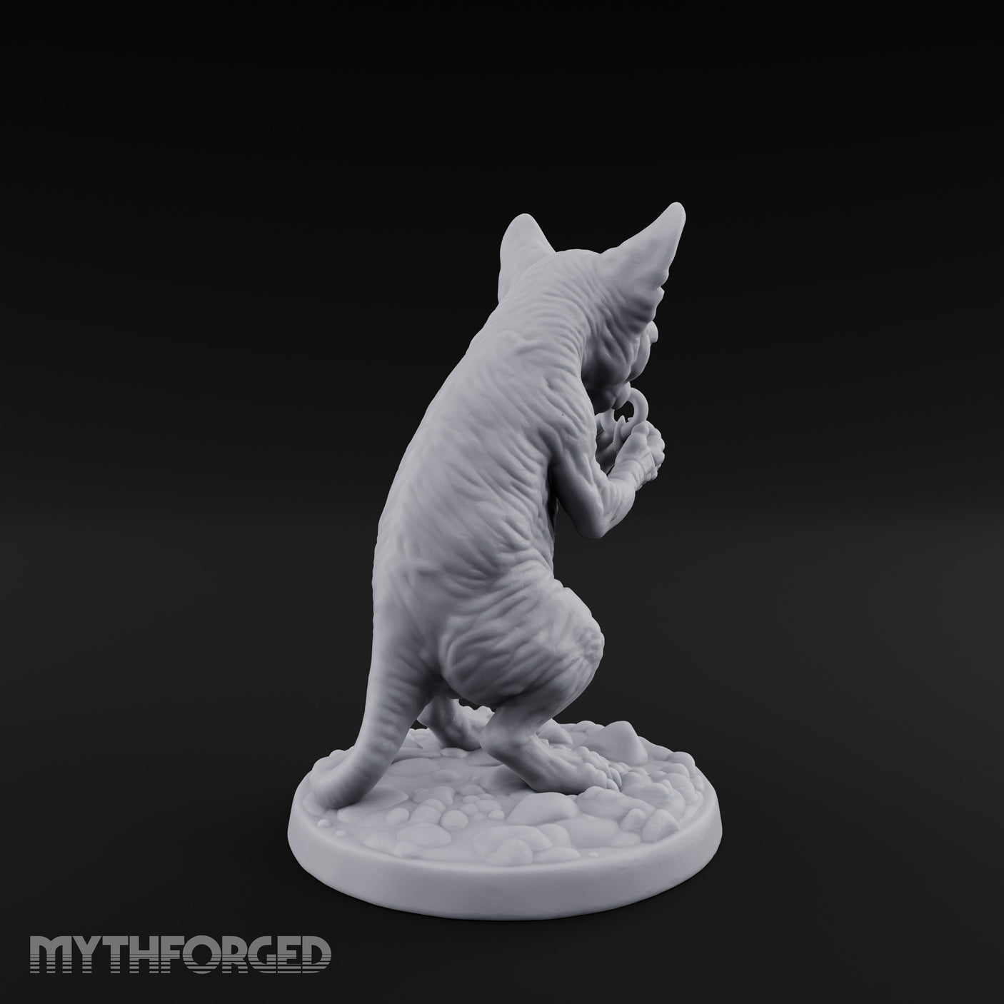 Ring Inspecting Tabaxi Familiar Miniature for Dungeons and Dragons, Pathfinder or other TTRPGs