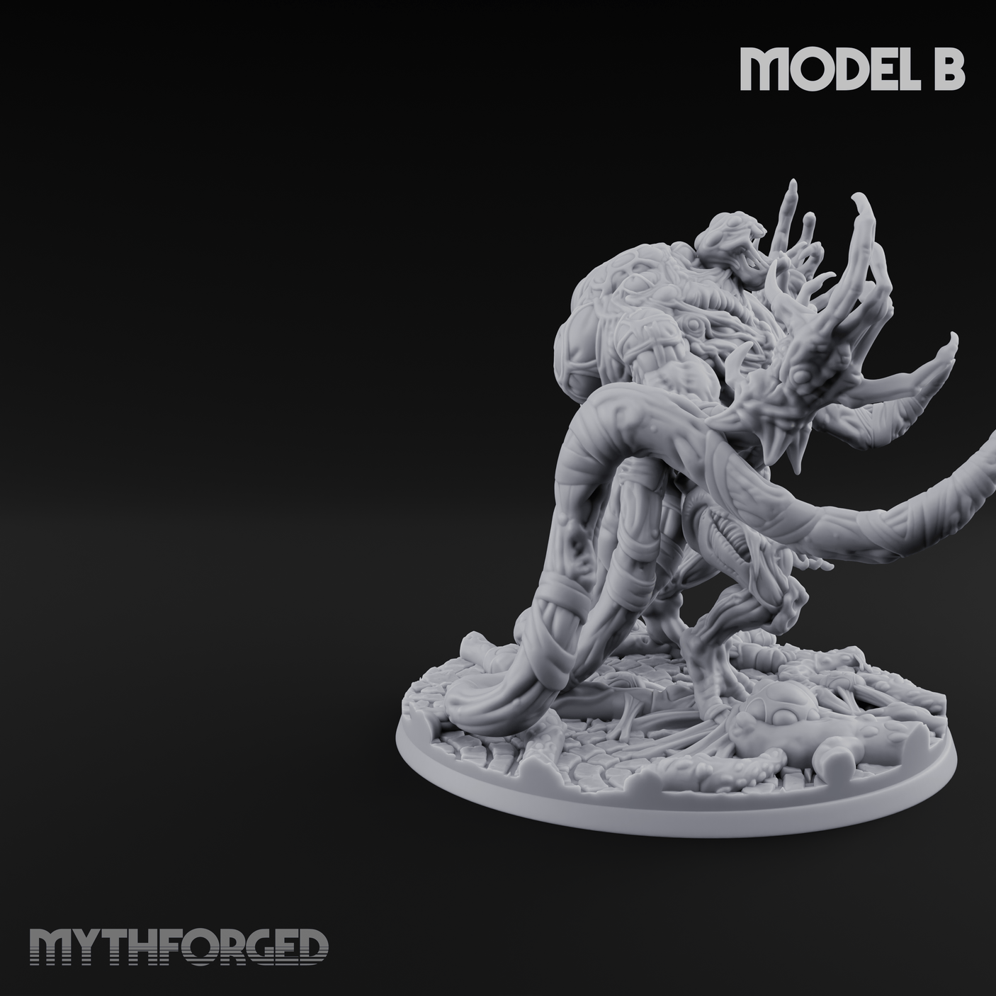 Fangs Dripping Menace Star Spawn Manglers B Miniature for Dungeons and Dragons, Pathfinder or other TTRPGs