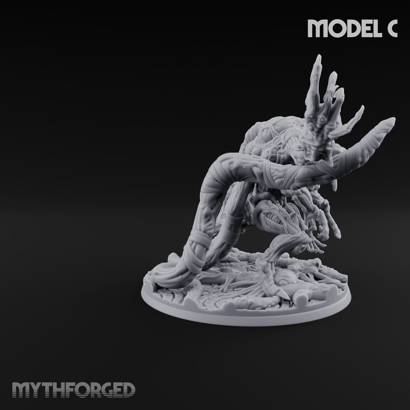 Fangs Dripping Menace Star Spawn Manglers C Miniature for Dungeons and Dragons, Pathfinder or other TTRPGs