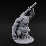 Club Smashing Brute River Dweller Miniature for Dungeons and Dragons, Pathfinder or other TTRPGs