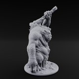 Club Smashing Brute River Dweller Miniature for Dungeons and Dragons, Pathfinder or other TTRPGs