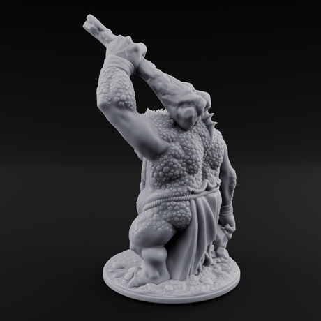 Club Smashing Brute River Dweller Miniature for Dungeons and Dragons, Pathfinder or other TTRPGs