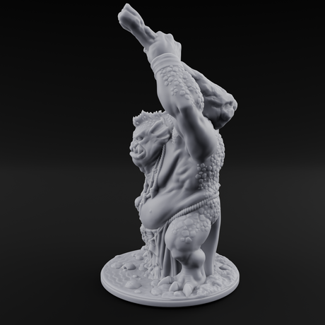Club Smashing Brute River Dweller Miniature for Dungeons and Dragons, Pathfinder or other TTRPGs