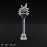 Rivet-Banded Flame-Surging Standing Torch Brazier Post gallery 4