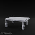 Rivet-Clasped Plank-Topped Tribal Square Table