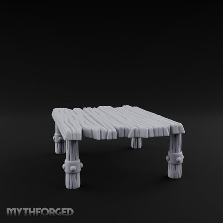 Rivet-Clasped Plank-Topped Tribal Square Table gallery 4