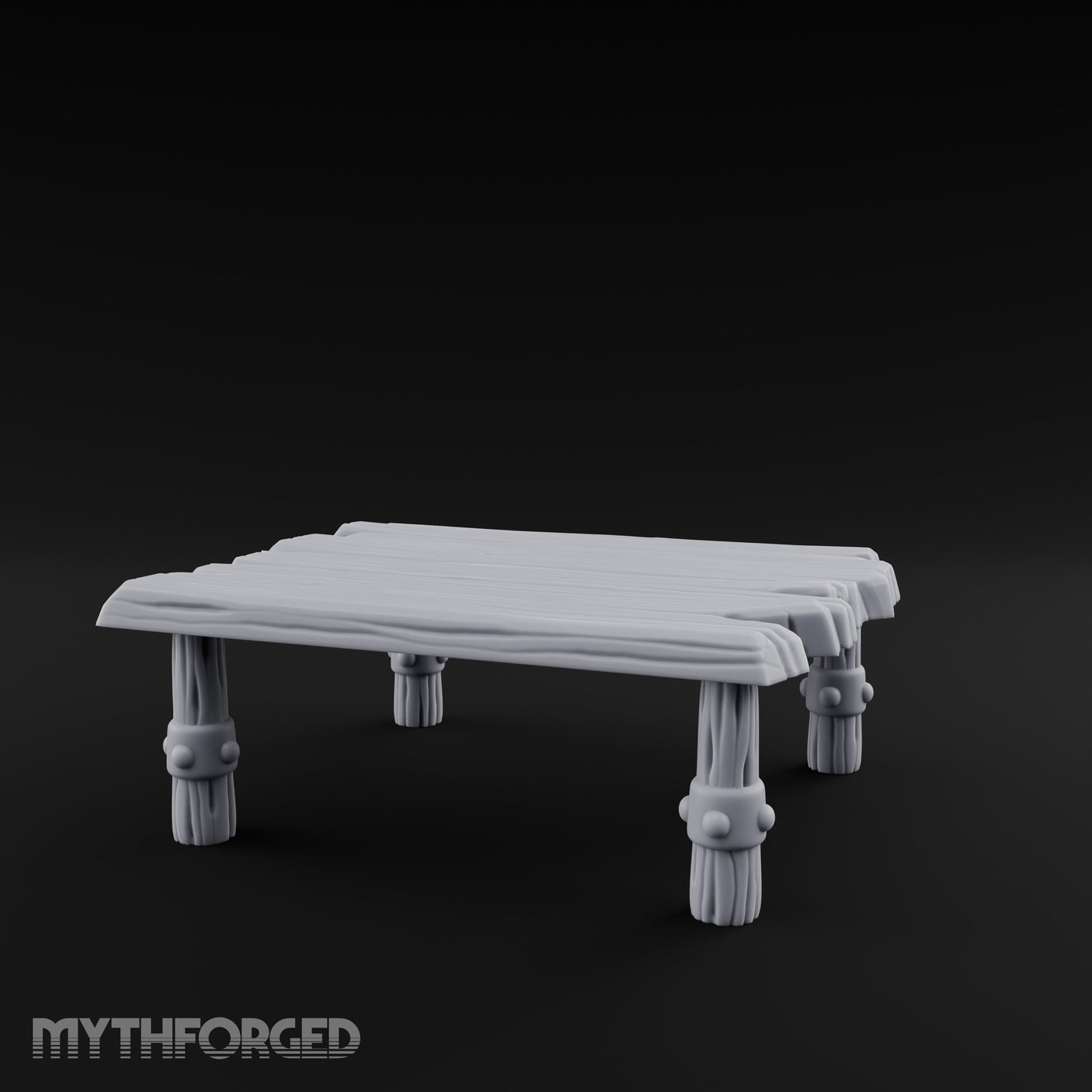 Rivet-Clasped Plank-Topped Tribal Square Table gallery 5