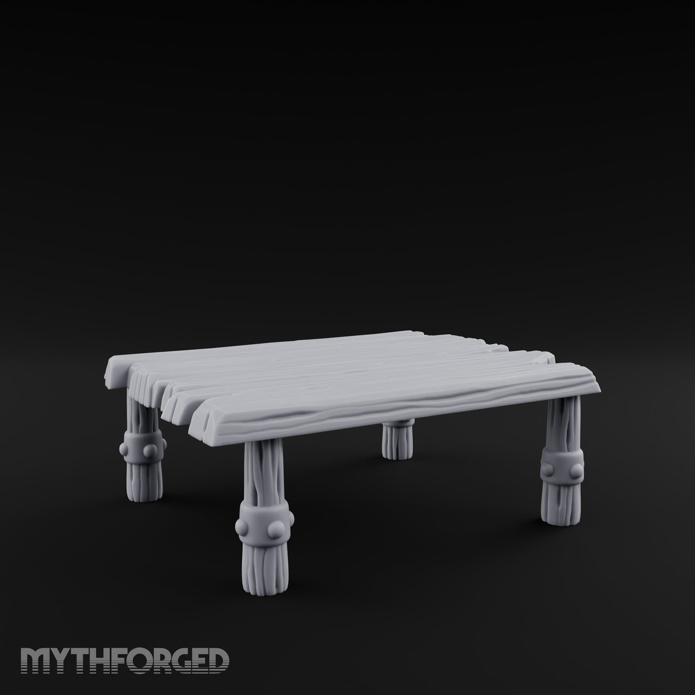 Rivet-Clasped Plank-Topped Tribal Square Table gallery 6
