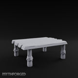 Rivet-Clasped Plank-Topped Tribal Square Table gallery 6
