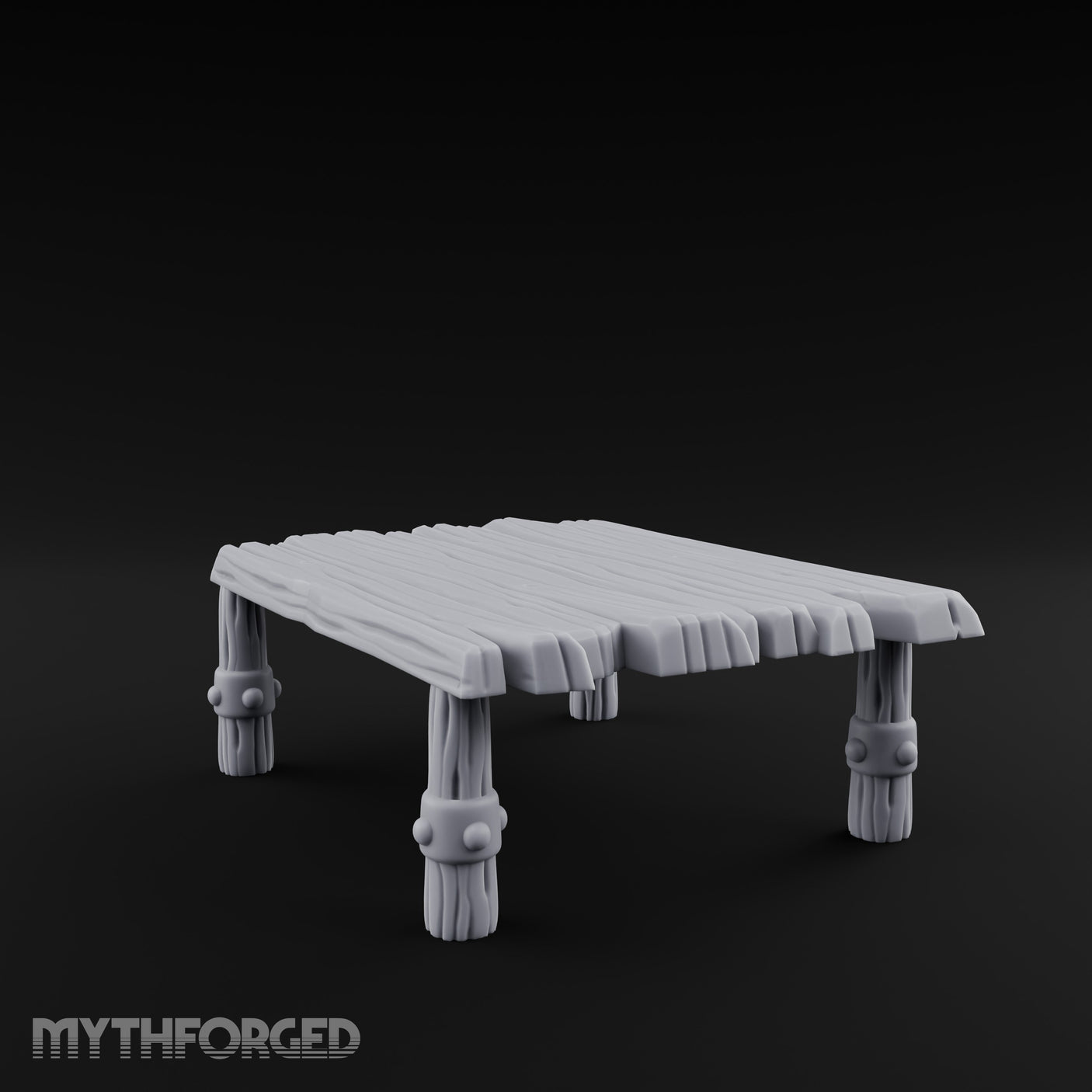 Rivet-Clasped Plank-Topped Tribal Square Table gallery 8