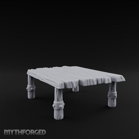 Rivet-Clasped Plank-Topped Tribal Square Table gallery 8