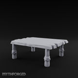 Rivet-Clasped Plank-Topped Tribal Square Table gallery 9
