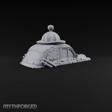 Rivet-Plated Dome-Capped Steampunk Automobile Miniature for Dungeons and Dragons, Pathfinder or other TTRPGs