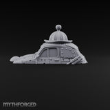 Rivet-Plated Dome-Capped Steampunk Automobile Miniature for Dungeons and Dragons, Pathfinder or other TTRPGs