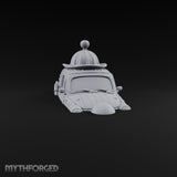 Rivet-Plated Dome-Capped Steampunk Automobile Miniature for Dungeons and Dragons, Pathfinder or other TTRPGs