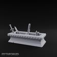 Rivet-Studded Blade-Filled Armory Weapon Trough Miniature for Dungeons and Dragons, Pathfinder or other TTRPGs