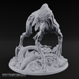 Coiled Over Wreckage R'yleh Sentinel Miniature for Dungeons and Dragons, Pathfinder or other TTRPGs