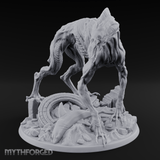 Coiled Over Wreckage R'yleh Sentinel Miniature for Dungeons and Dragons, Pathfinder or other TTRPGs