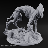 Coiled Over Wreckage R'yleh Sentinel Miniature for Dungeons and Dragons, Pathfinder or other TTRPGs