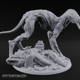 Coiled Over Wreckage R'yleh Sentinel Miniature for Dungeons and Dragons, Pathfinder or other TTRPGs