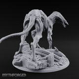 Coiled Over Wreckage R'yleh Sentinel Miniature for Dungeons and Dragons, Pathfinder or other TTRPGs