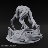 Coiled Over Wreckage R'yleh Sentinel Miniature for Dungeons and Dragons, Pathfinder or other TTRPGs