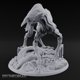 Coiled Over Wreckage R'yleh Sentinel Miniature for Dungeons and Dragons, Pathfinder or other TTRPGs