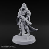 Robed Rifle Cradling Human Sniper Priestess — Gasmask