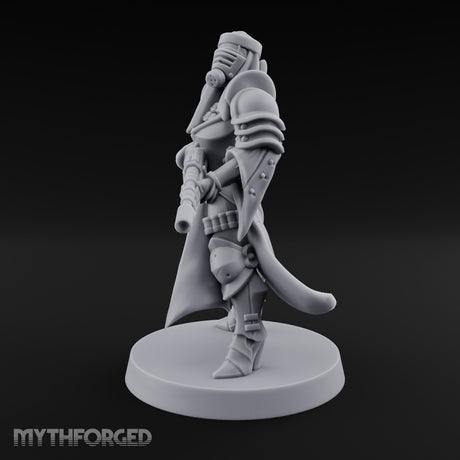 Robed Rifle Cradling Human Sniper Priestess Miniature for Dungeons and Dragons, Pathfinder or other TTRPGs