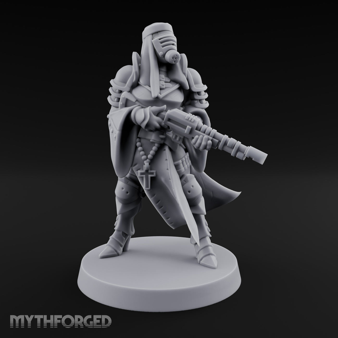 Robed Rifle Cradling Human Sniper Priestess gallery 3