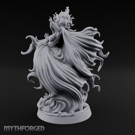 Robes Billowing Reaching Yuki-onna Miniature for Dungeons and Dragons, Pathfinder or other TTRPGs