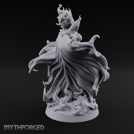 Robes Billowing Reaching Yuki-onna Miniature for Dungeons and Dragons, Pathfinder or other TTRPGs