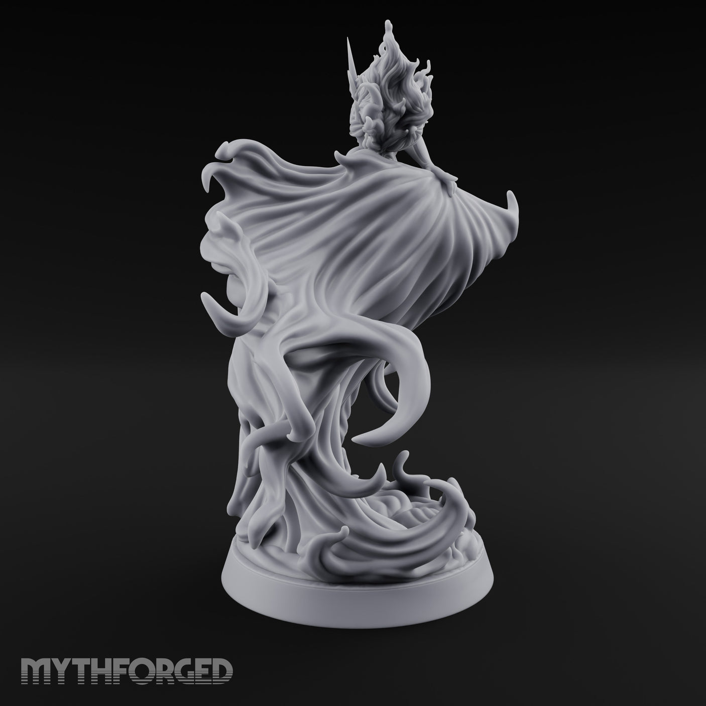 Robes Billowing Reaching Yuki-onna Miniature for Dungeons and Dragons, Pathfinder or other TTRPGs