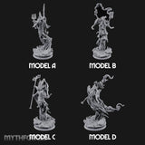 Robes Trailing Lich Shamans Miniature for Dungeons and Dragons, Pathfinder or other TTRPGs