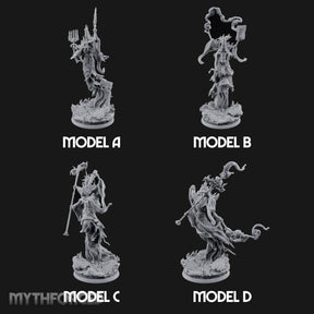 Robes Trailing Lich Shamans Miniature for Dungeons and Dragons, Pathfinder or other TTRPGs