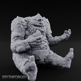 Palms Out Bellowing Happy Troll Miniature for Dungeons and Dragons, Pathfinder or other TTRPGs